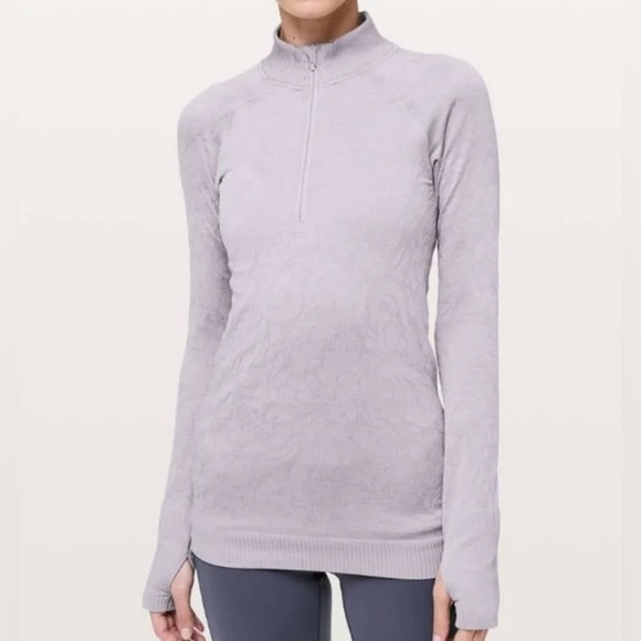 lululemon athletica Tops - Lululemon Restless 1/2 zip pullover Size 10